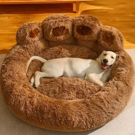 Dog bed, cat and pet bear paw sofa, comfortable small, medium and large pet beds, soft and fluffy dog pillows