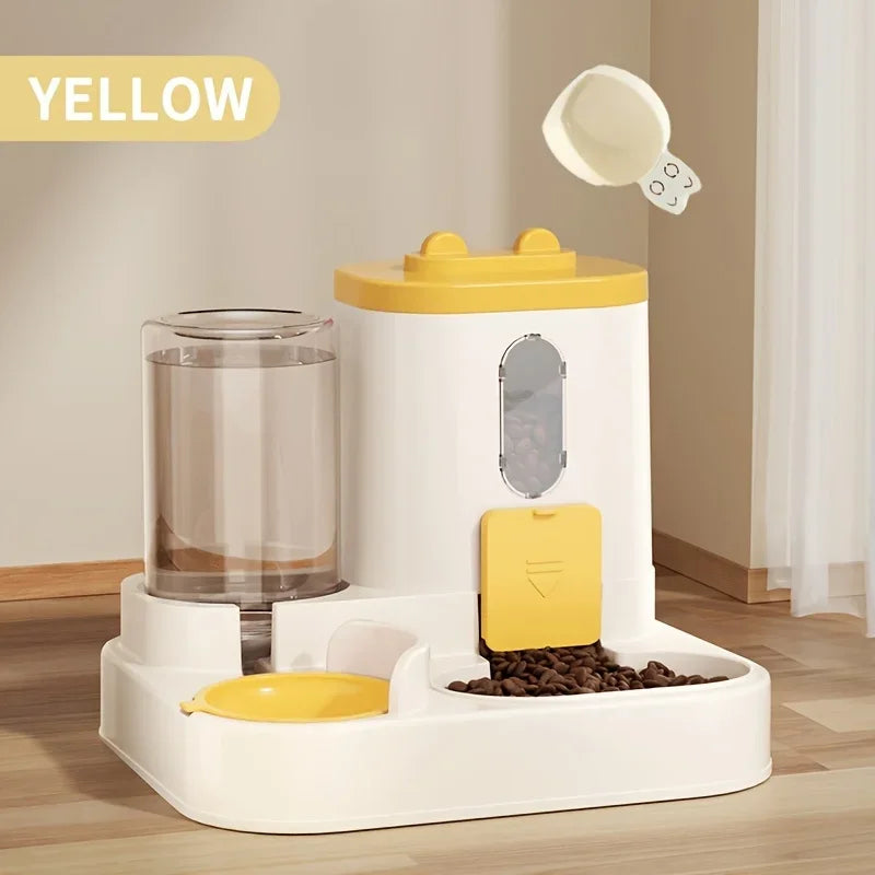 2in 1 Cat Food Dispenser Water and Food Integrated Fully Automatic Cat Food Feeding and Water Dispenser Cute Water Dispenser