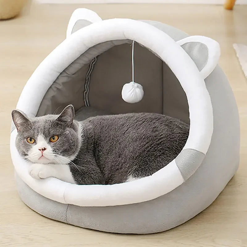 Cute Cat Pad Bed for Indoor Small and Large Cats Dog Mat Pet House Tent Kitten Puppy Cozy Soft Warm Cushion Removable Washable