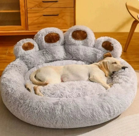 Dog bed, cat and pet bear paw sofa, comfortable small, medium and large pet beds, soft and fluffy dog pillows