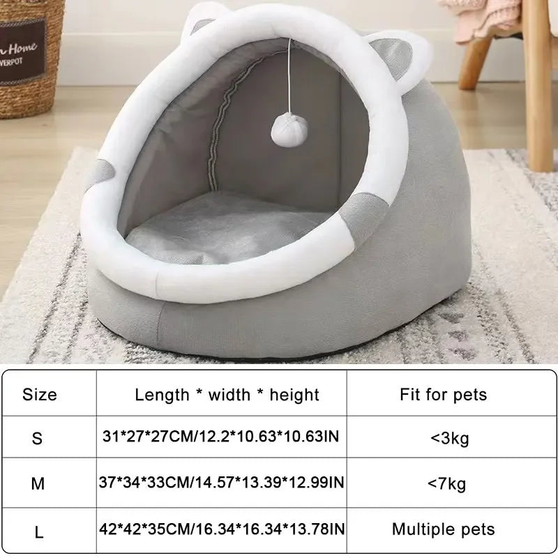 Cute Cat Pad Bed for Indoor Small and Large Cats Dog Mat Pet House Tent Kitten Puppy Cozy Soft Warm Cushion Removable Washable