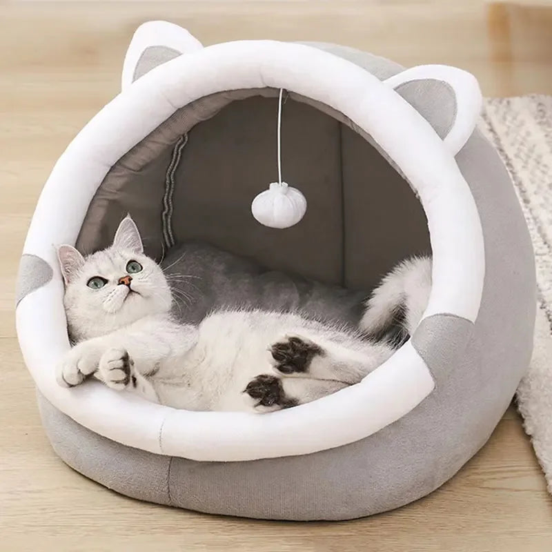 Cute Cat Pad Bed for Indoor Small and Large Cats Dog Mat Pet House Tent Kitten Puppy Cozy Soft Warm Cushion Removable Washable